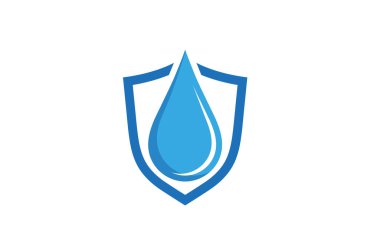 Yaratıcı Mavi Kalkan Bırakma Logosu