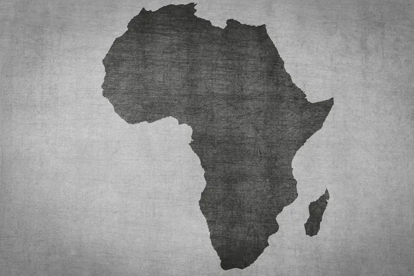 Afrika kaart op vintage gestructureerde achtergrond, continent silhouet — Stockfoto