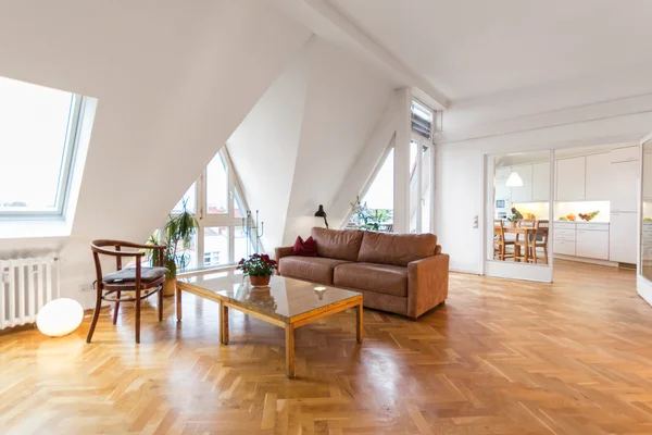 Living Room Beautiful Home Interior Wooden Floor — Stock Photo, Image