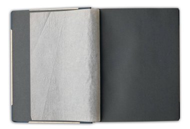 eski fotoğraf albümü - boş sayfaları ile açık kitap