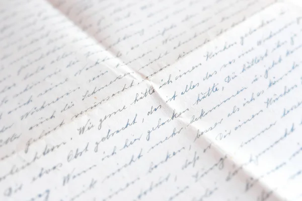 Old Handwritten Letter Mail German Handwriting — Stock Photo, Image