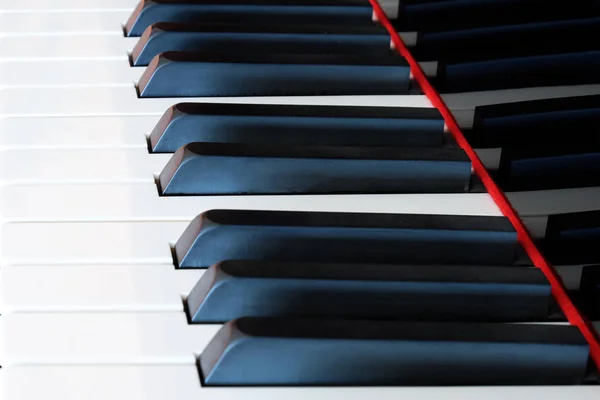 Classic Piano Keyboard Piano Keys Closeup — Stock Photo, Image
