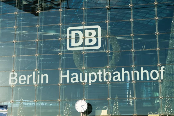 Berlin Németország 2017 Január Logó Deutsche Bahn Német Vasúttársaság Berlin — Stock Fotó