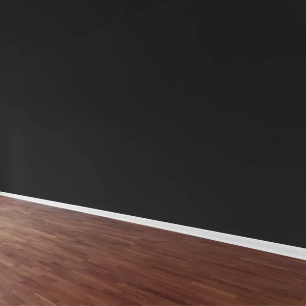 Black Painted Wall Background Apartment Interior — 스톡 사진