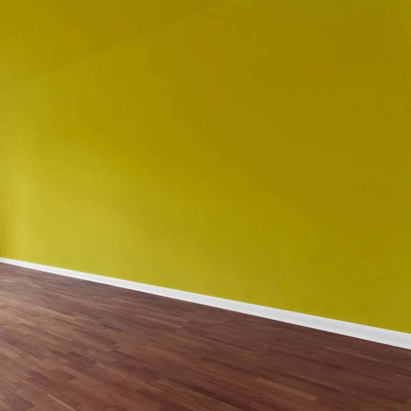 Fondo Pared Pintada Color Amarillo Interior Del Apartamento — Foto de Stock