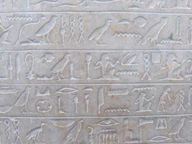 Taş üzerinde hiyeroglifler - Eski Mısır yazıtları