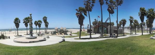 Los Angeles Usa June 2011 Panorama Venice Beach Promenade People — Stock Photo, Image