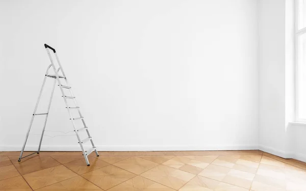 Room Ladder White Wall Background Renovated — 스톡 사진