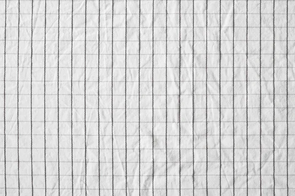 Картата біла настільна тканина - кухонна рушникова тканина — стокове фото