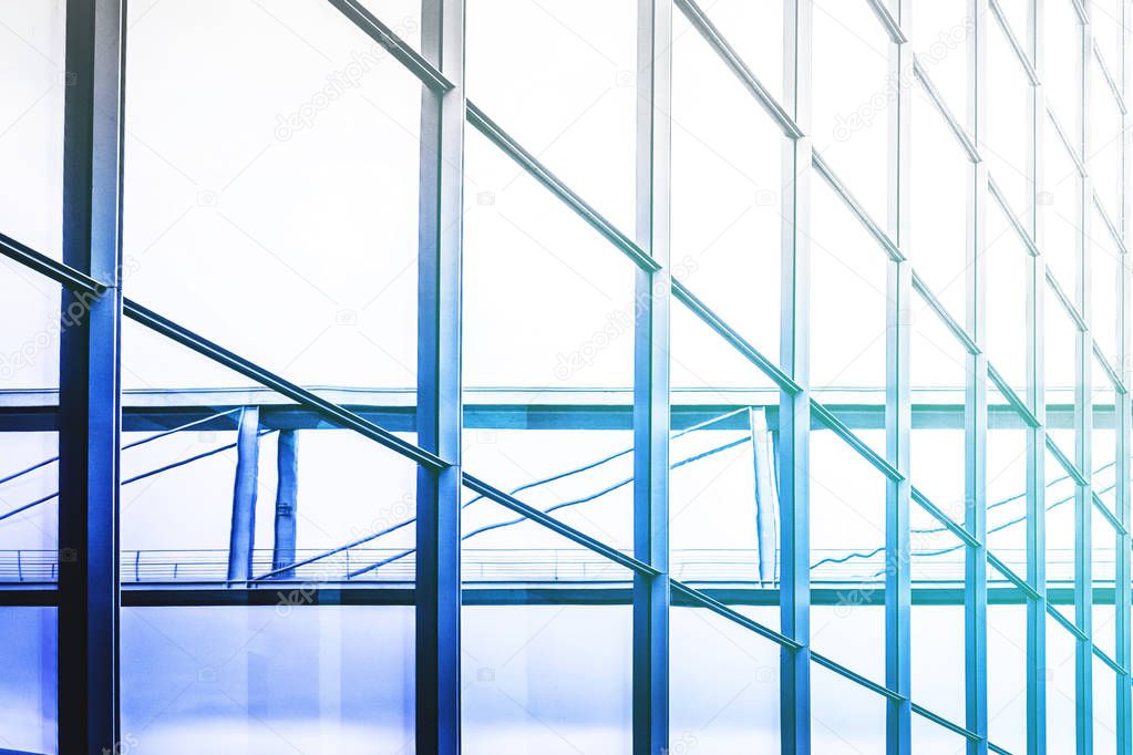 glass facade office building exterior , abstract architecture 