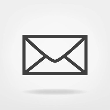 posta zarf mektup düz simge vektör izole