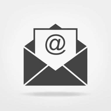 posta zarf resimde - kişi düz simgesi 