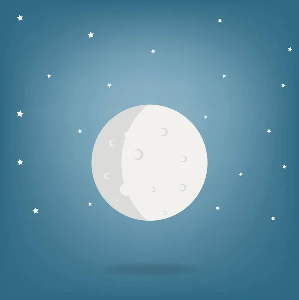Ilustração Lua Desenho Desenho Animado Vetor Lua — Vetor de Stock