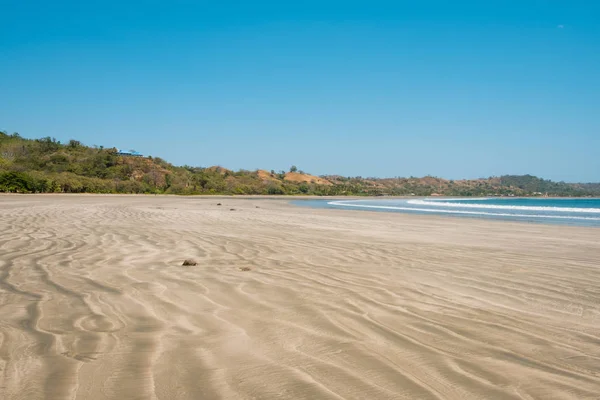具有热带植物背景的海滩景观 海岸线 巴拿马 — 图库照片