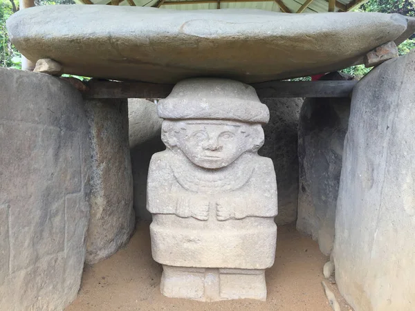 Αγάλματα Είδωλα Του San Augustin Archaeological Park San Augustin Κολομβία — Φωτογραφία Αρχείου