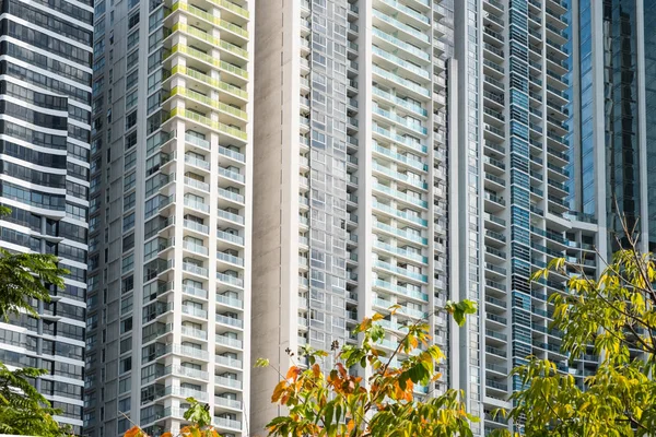 Arranha Céu Detalhes Edifícios Moderno Conceito Cidade Fundo — Fotografia de Stock