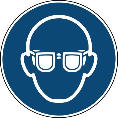 Emanet öğretim - mavi zorunlu işareti, şantiye 