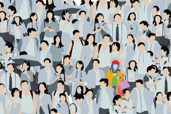 형형색색의 가운데서 사람들 을묘사 — 스톡 사진