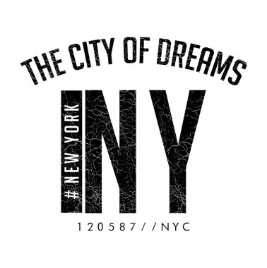 New York şehir yazdırma logosu