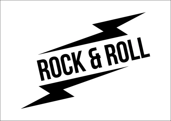 Rock and roll print emblem — Stock Vector