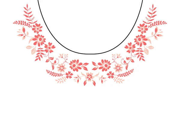 Modèle d'ornement de collier floral — Image vectorielle