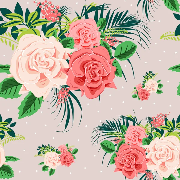 Modèle de fleurs roses — Image vectorielle
