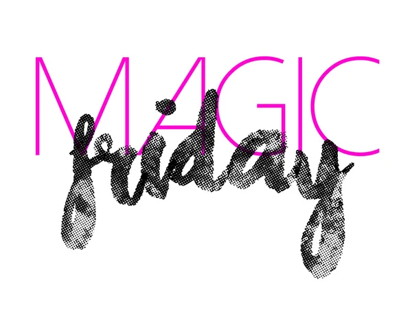 Magic Friday lettering, inscription — Stock Vector