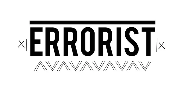 Slogan, ord, bogstaver Errorist print – Stock-vektor