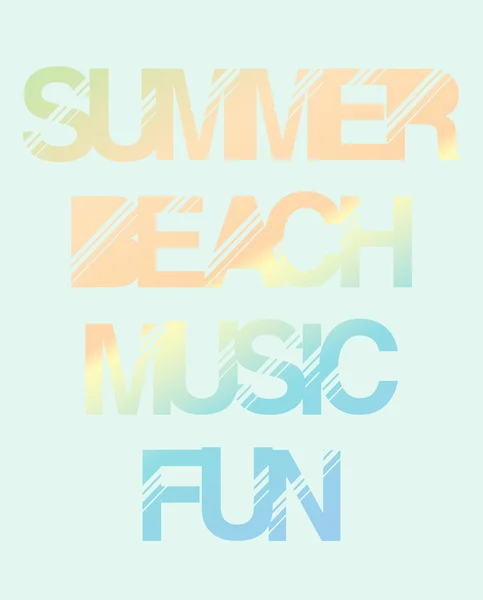 여름 파티 포스터 인쇄 — 스톡 벡터