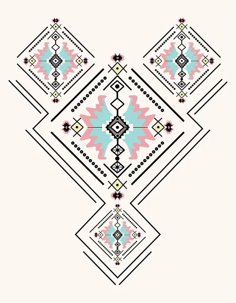 民族颈部刺绣设计 — 图库矢量图片