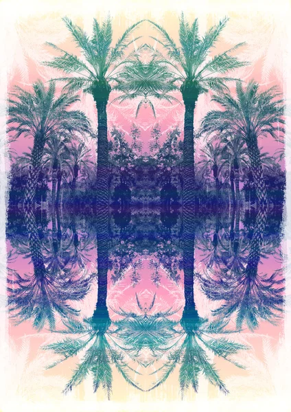 Fond abstrait de palmiers — Image vectorielle