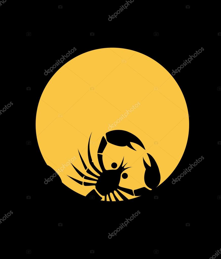 Scorpion shadow logo icon. vector illustration