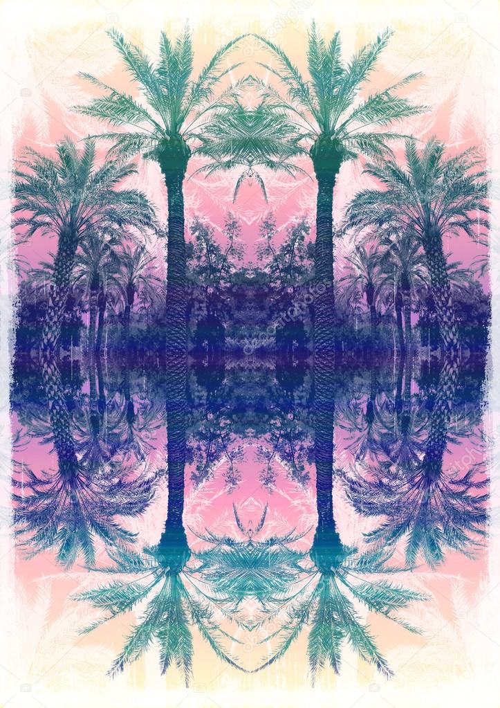 abstract palm trees background