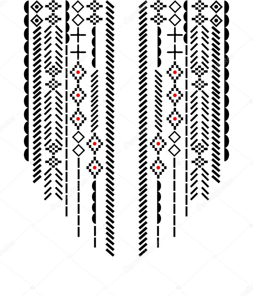 Ethnic neck embroidery design Stock Vector by ©WorkingPENS 128179902