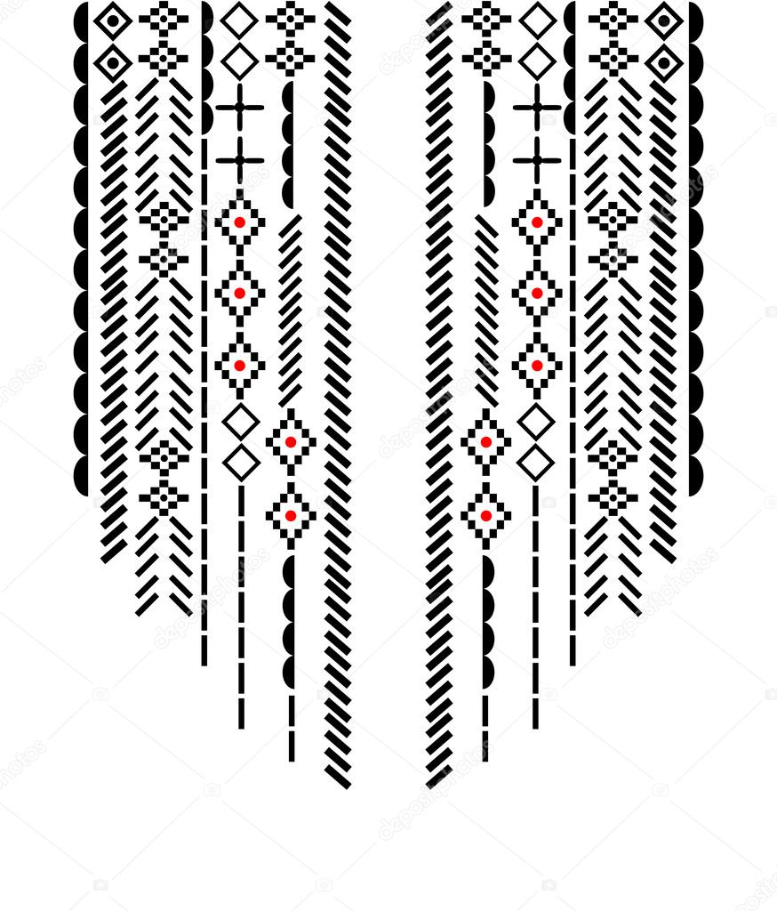 Download Ethnic neck embroidery design — Stock Vector © WorkingPENS #128179902