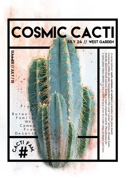 Tarjeta con cactus y texto — Foto de Stock
