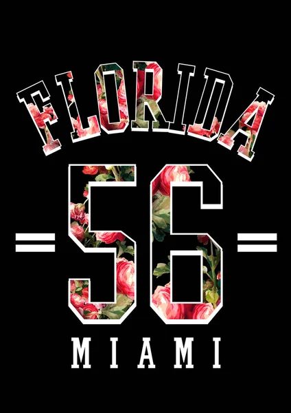 Florida, Miami grafikus nyomtatott — Stock Fotó