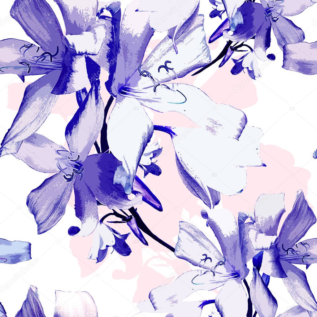 abstract lily flowers background