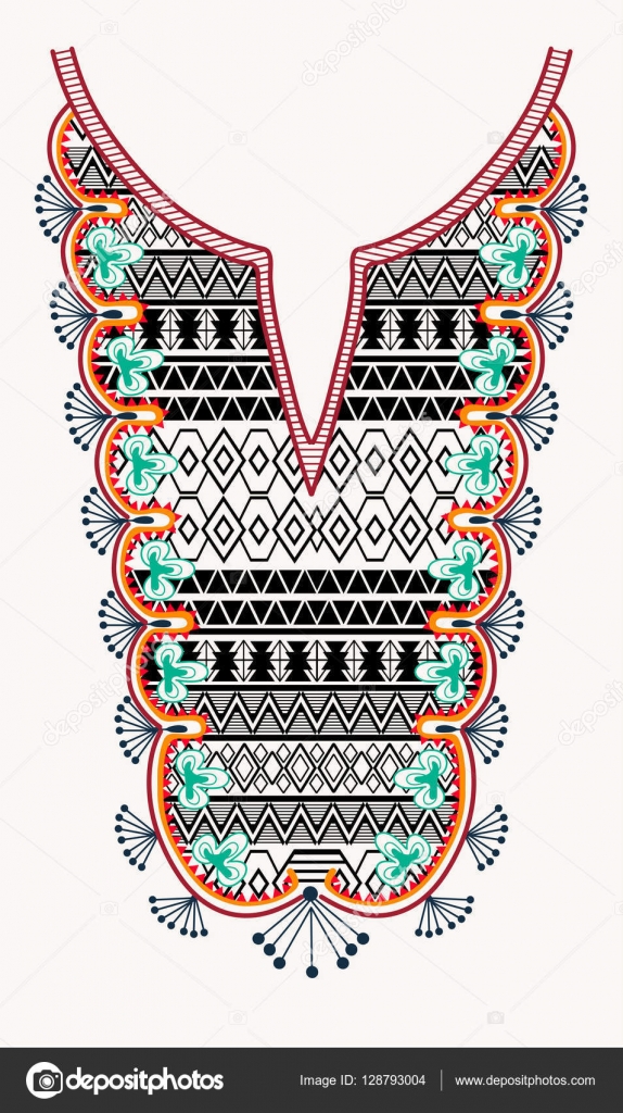Neck ornament embroidery design Stock Vector Image by ©WorkingPENS
