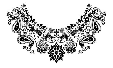 çiçek boyun süsleme nakış