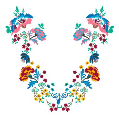 çiçek boyun süsleme nakış