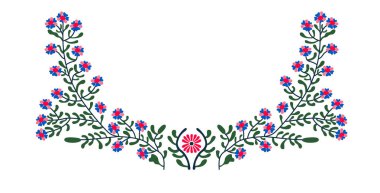 çiçek boyun süsleme nakış