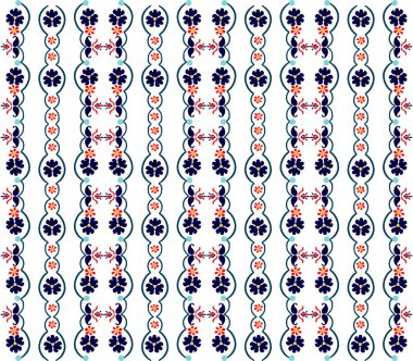 soyut çiçek desenli