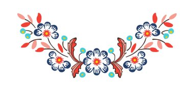 çiçek boyun süsleme nakış