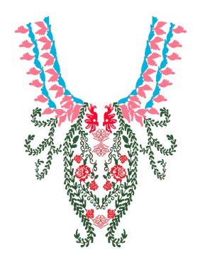 çiçek boyun süsleme nakış