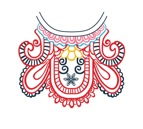 首飾り刺繍デザイン — ストックベクタ