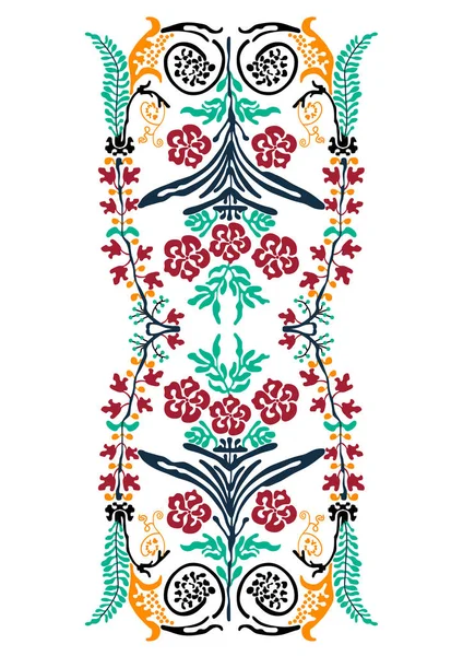 Floral neck ornament embroidery — Stock Vector