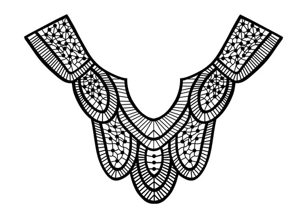 颈部装饰刺绣设计 — 图库矢量图片