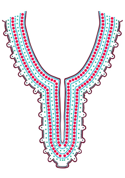 Cuello ornamento bordado diseño — Archivo Imágenes Vectoriales