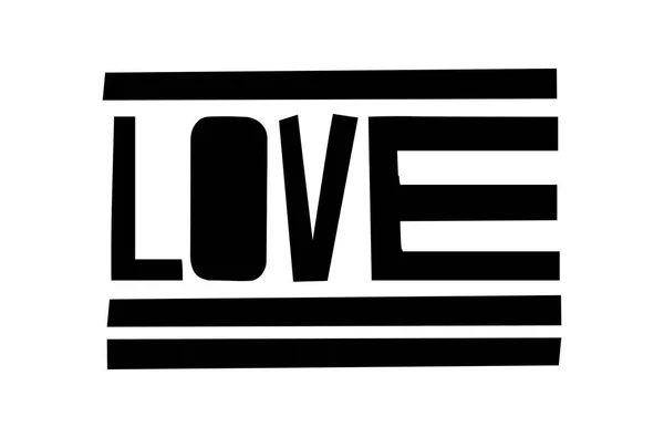 Amor letras geométricas imprimir cartel — Vector de stock